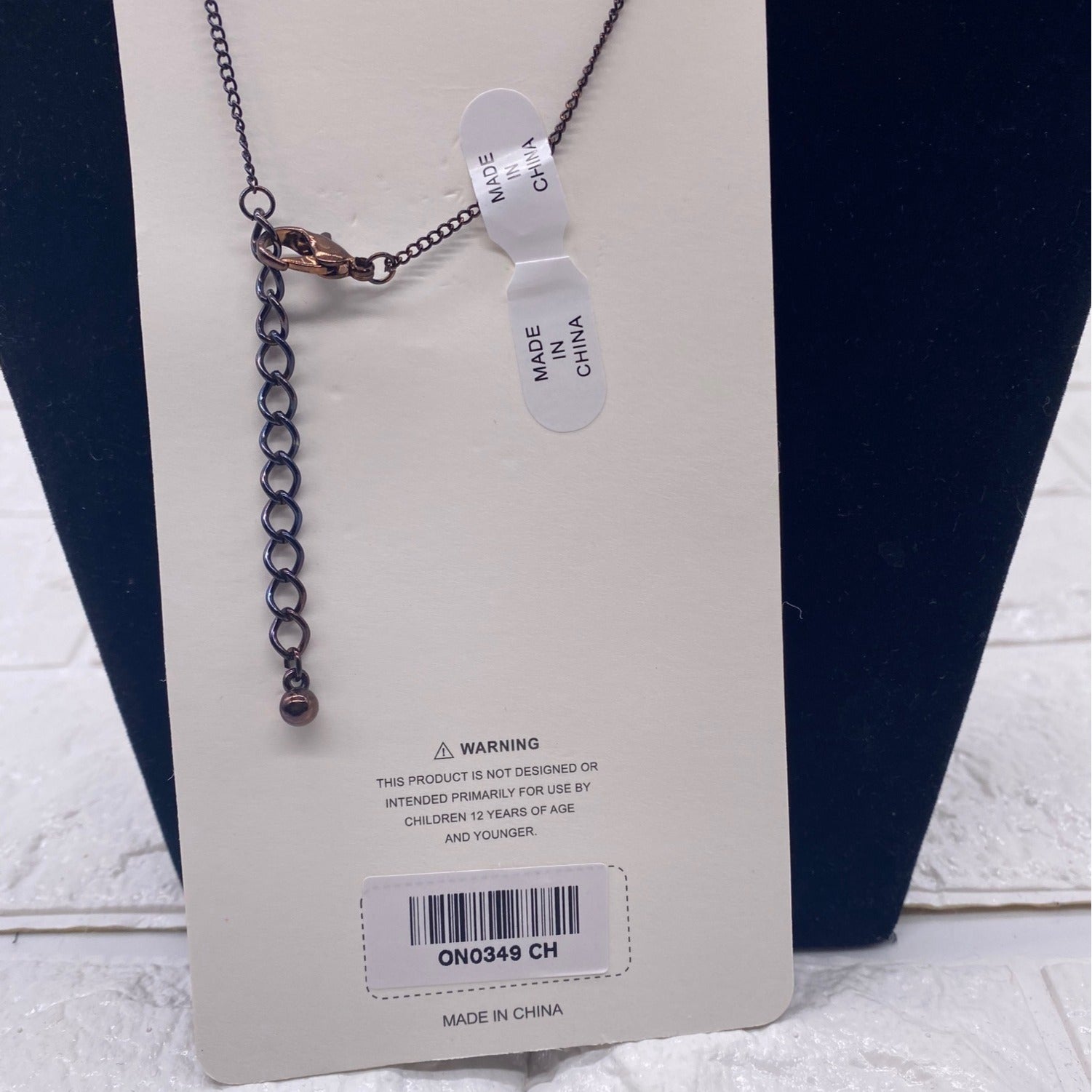 Fashion Leader Unisex Cross Pendant Necklace Copper & Black Adjustable Chain