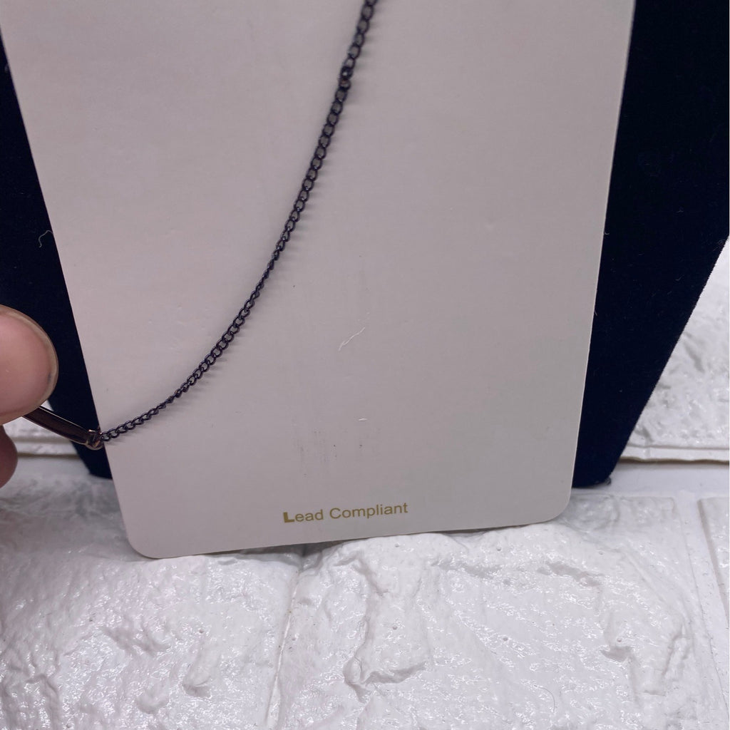 Fashion Leader Unisex Cross Pendant Necklace Copper & Black Adjustable Chain