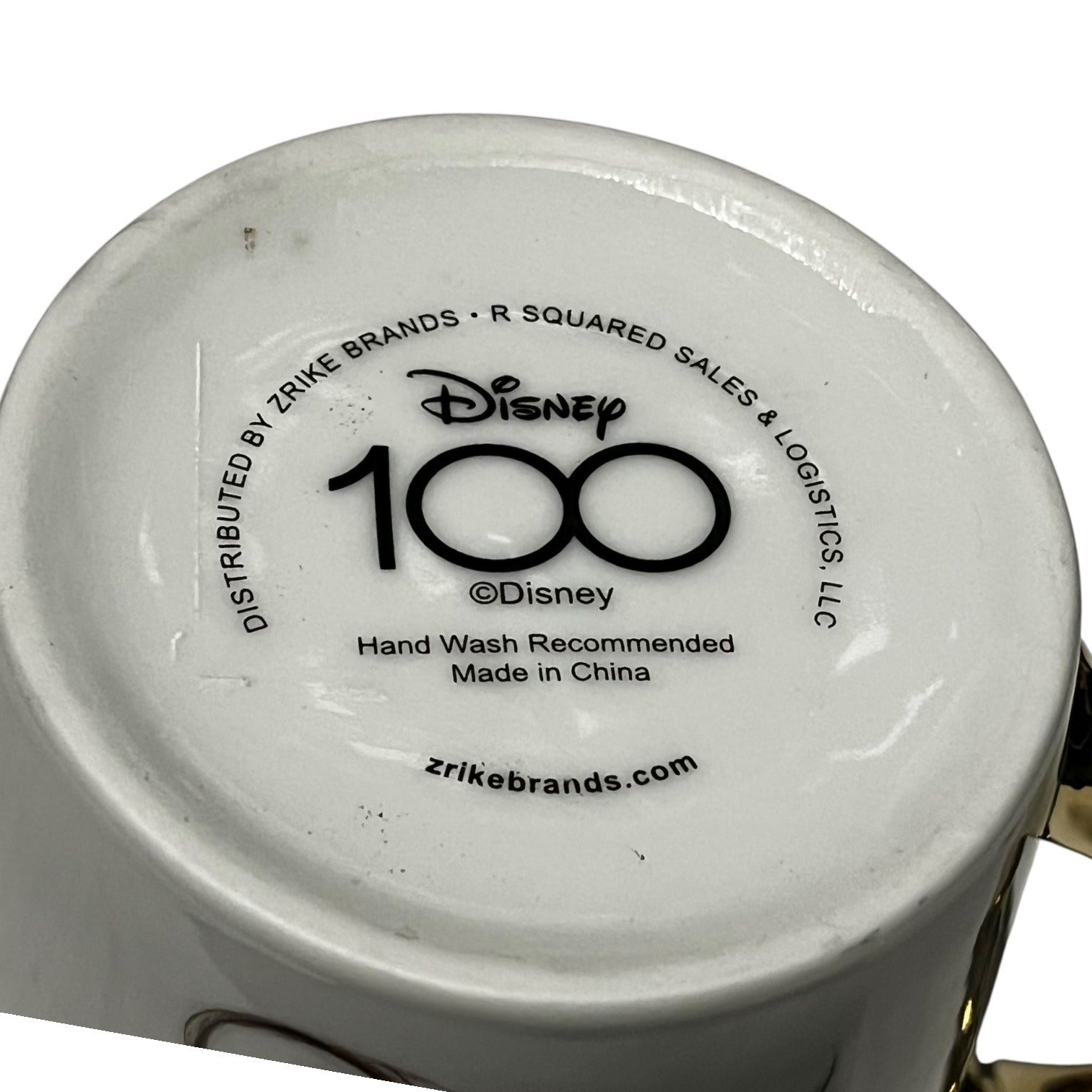 Disney Mickey Mouse "Happiness is a State of Mind" Gold trimmed Mug