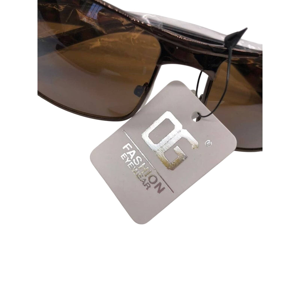 Fashion Eyewear Womens Brown Sunglasses UV400 Protection Rectangular Shape