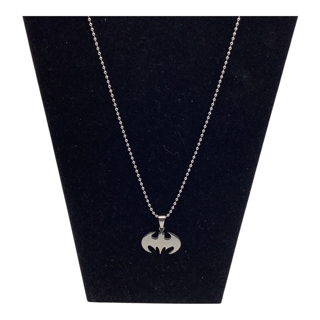 Batman Necklace Stainless Steel Comic Super Hero Pendant W/ Ball Chain For Men