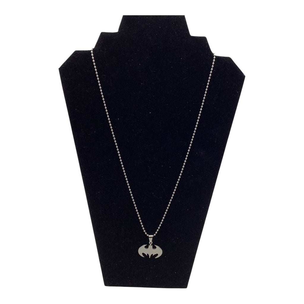 Batman Necklace Stainless Steel Comic Super Hero Pendant W/ Ball Chain For Men
