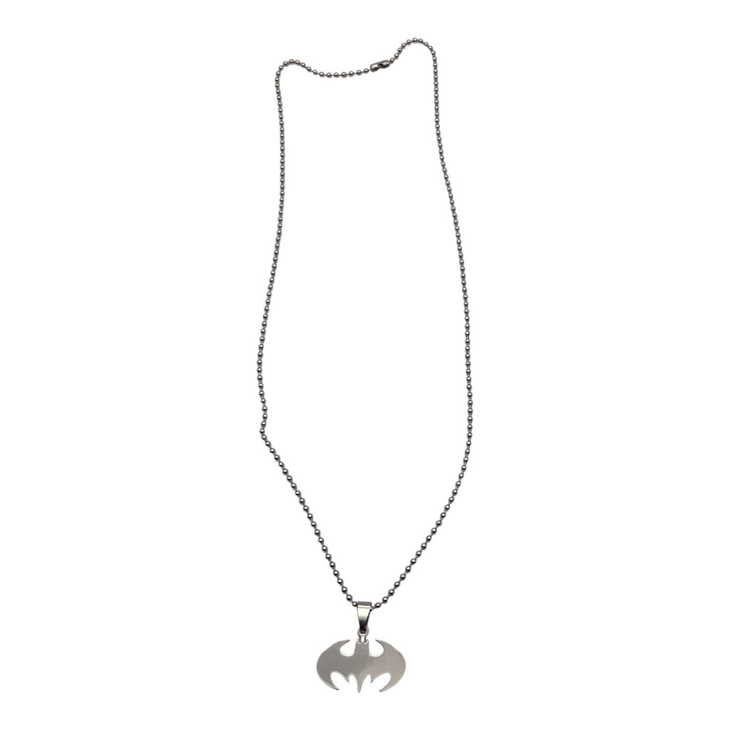 Batman Necklace Stainless Steel Comic Super Hero Pendant W/ Ball Chain For Men