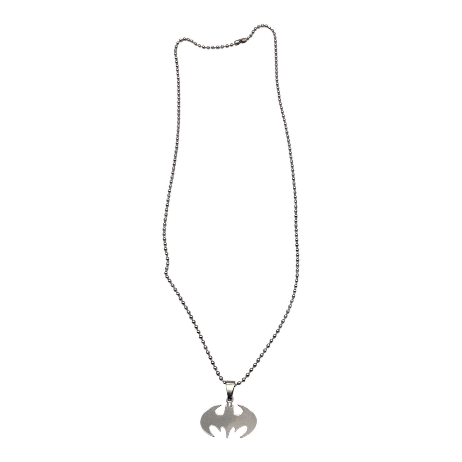 Batman Necklace Stainless Steel Comic Super Hero Pendant W/ Ball Chain For Men