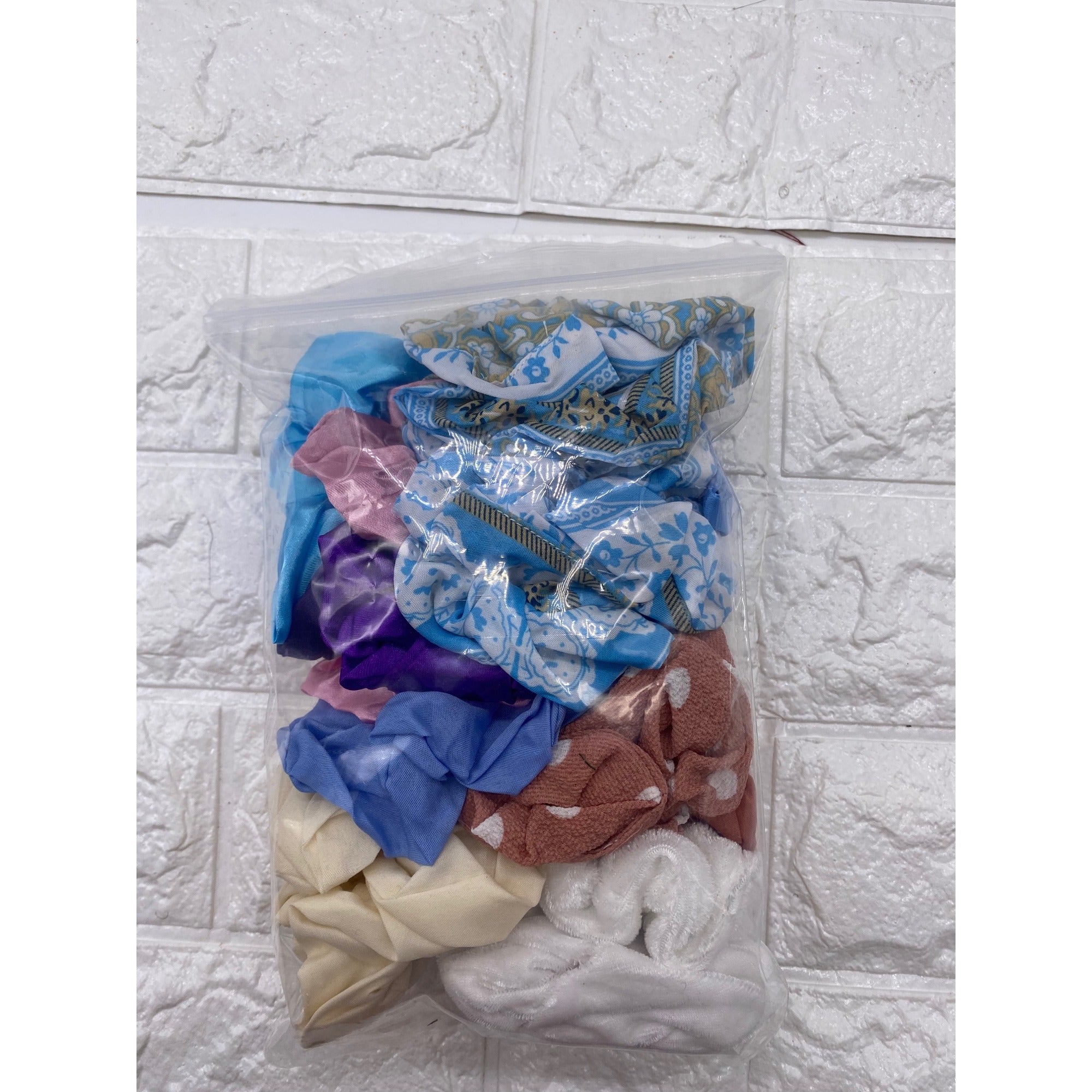 19pcs Assorted Hair Scrunchies Set Silk & Velvet Elastic Ponytail Holders Women