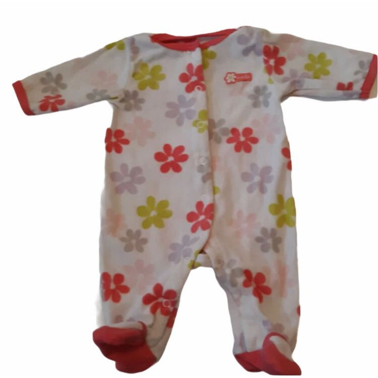 Baby Girls Floral Footed Sleep & Play Pajamas By Carters 3 Months Long Sleeves