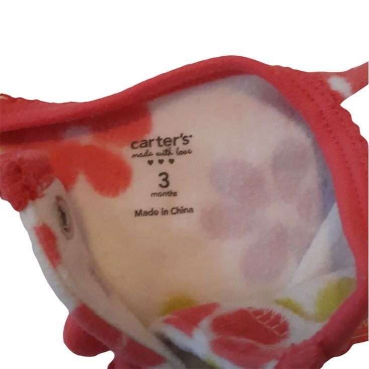 Baby Girls Floral Footed Sleep & Play Pajamas By Carters 3 Months Long Sleeves