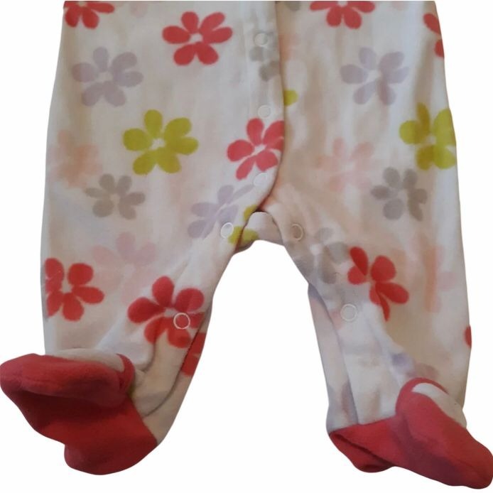 Baby Girls Floral Footed Sleep & Play Pajamas By Carters 3 Months Long Sleeves