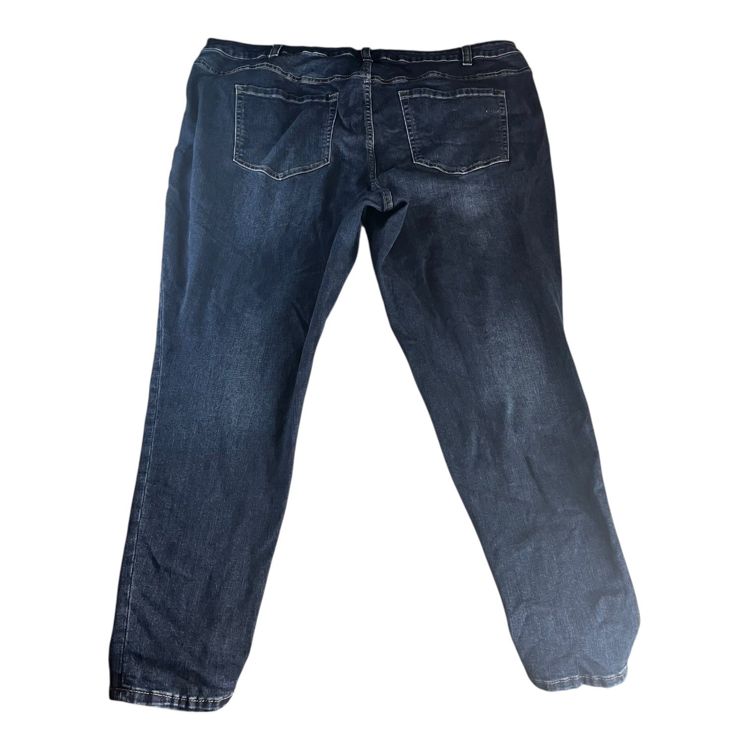 Venezia By Lane Bryant Denim Distressed Patchwork Jeans Womens Size 24 Blue