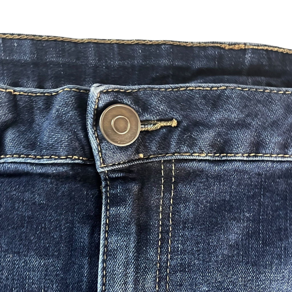 Venezia By Lane Bryant Denim Distressed Patchwork Jeans Womens Size 24 Blue