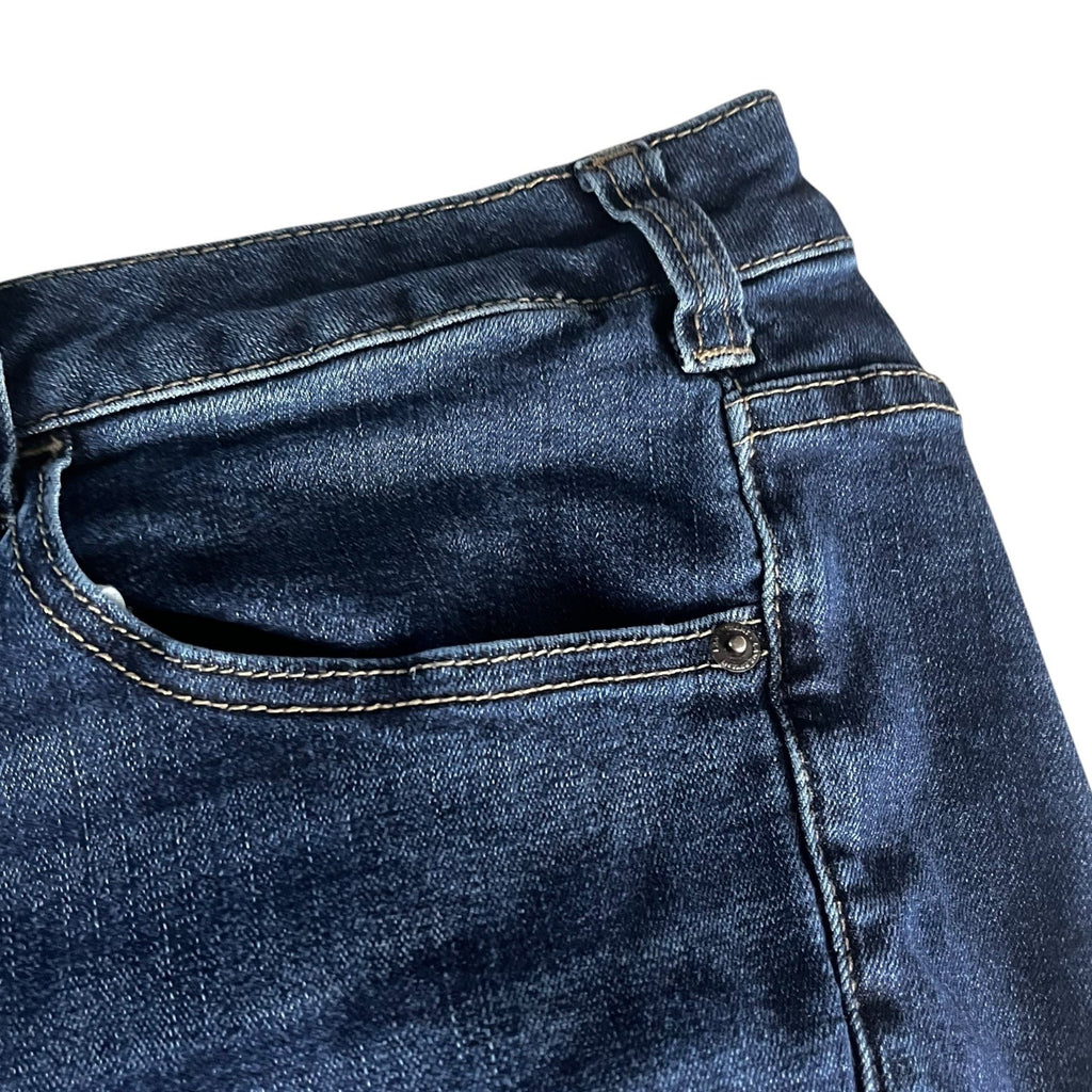 Venezia By Lane Bryant Denim Distressed Patchwork Jeans Womens Size 24 Blue