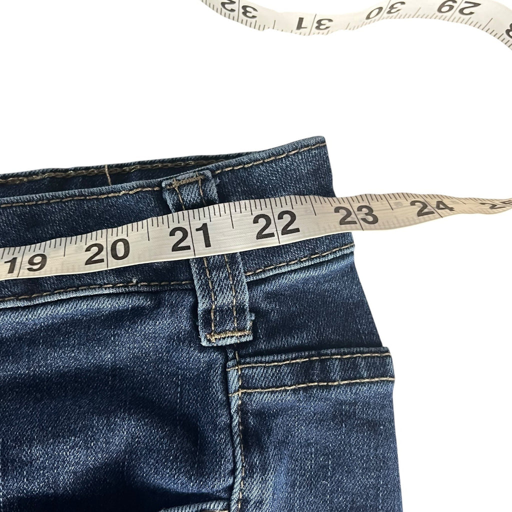 Venezia By Lane Bryant Denim Distressed Patchwork Jeans Womens Size 24 Blue