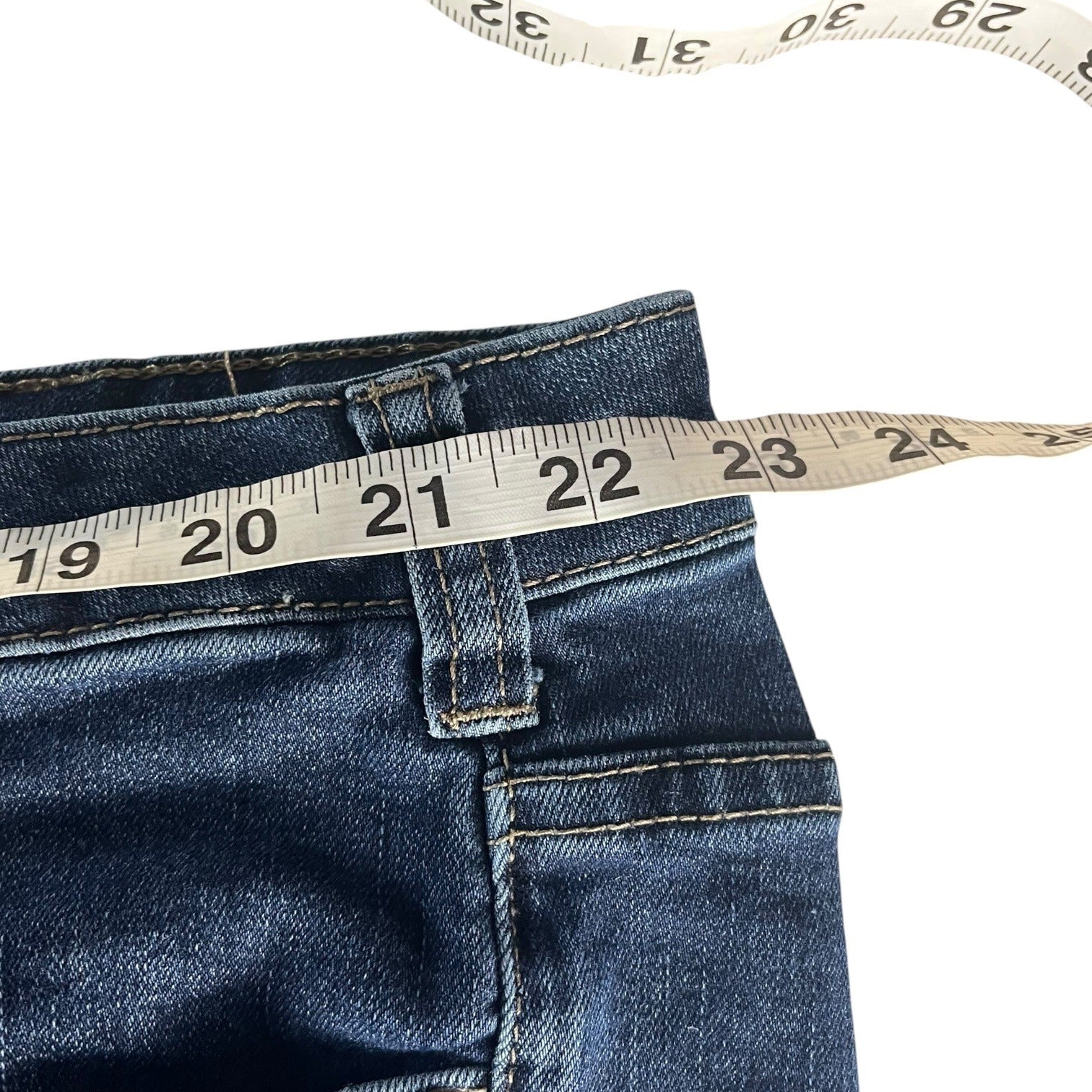 Venezia By Lane Bryant Denim Distressed Patchwork Jeans Womens Size 24 Blue