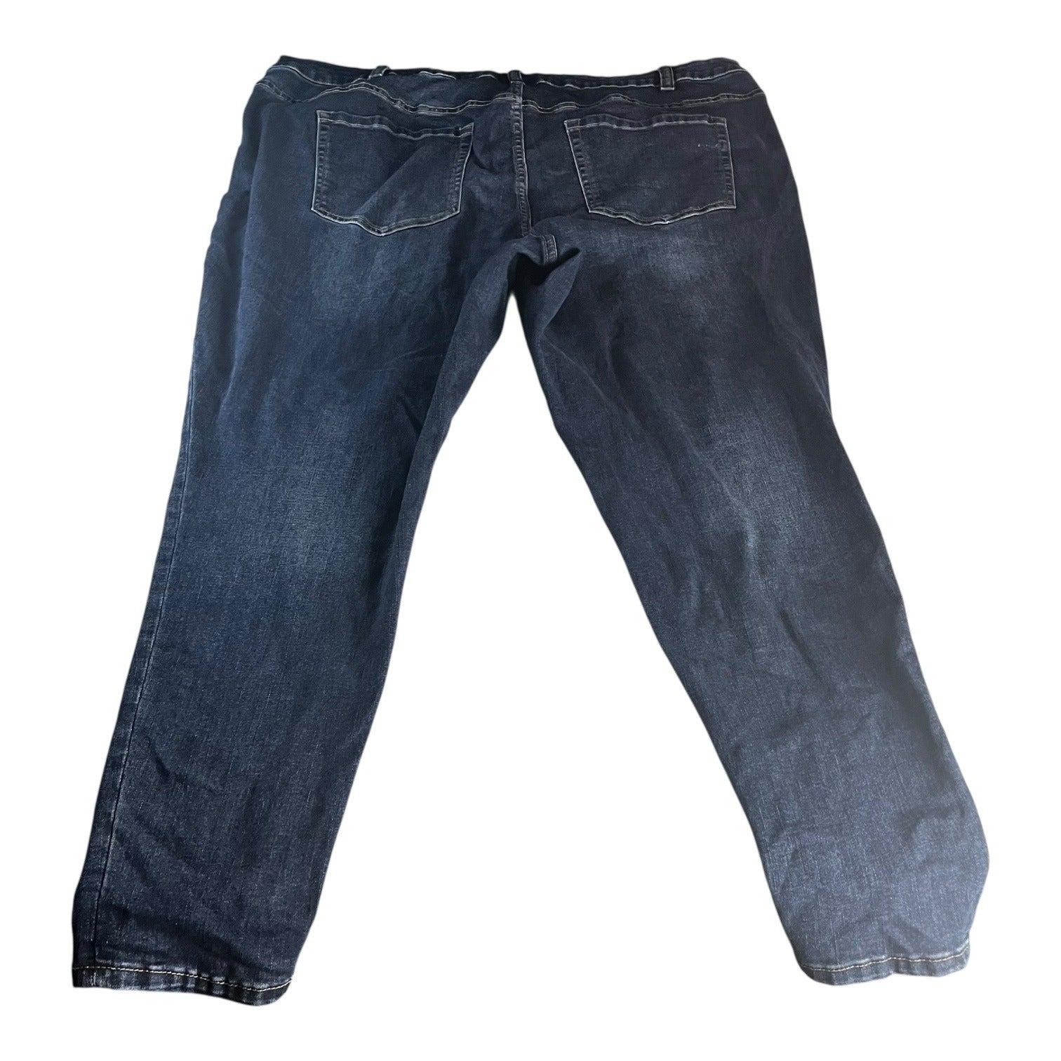 Venezia By Lane Bryant Denim Distressed Patchwork Jeans Womens Size 24 Blue