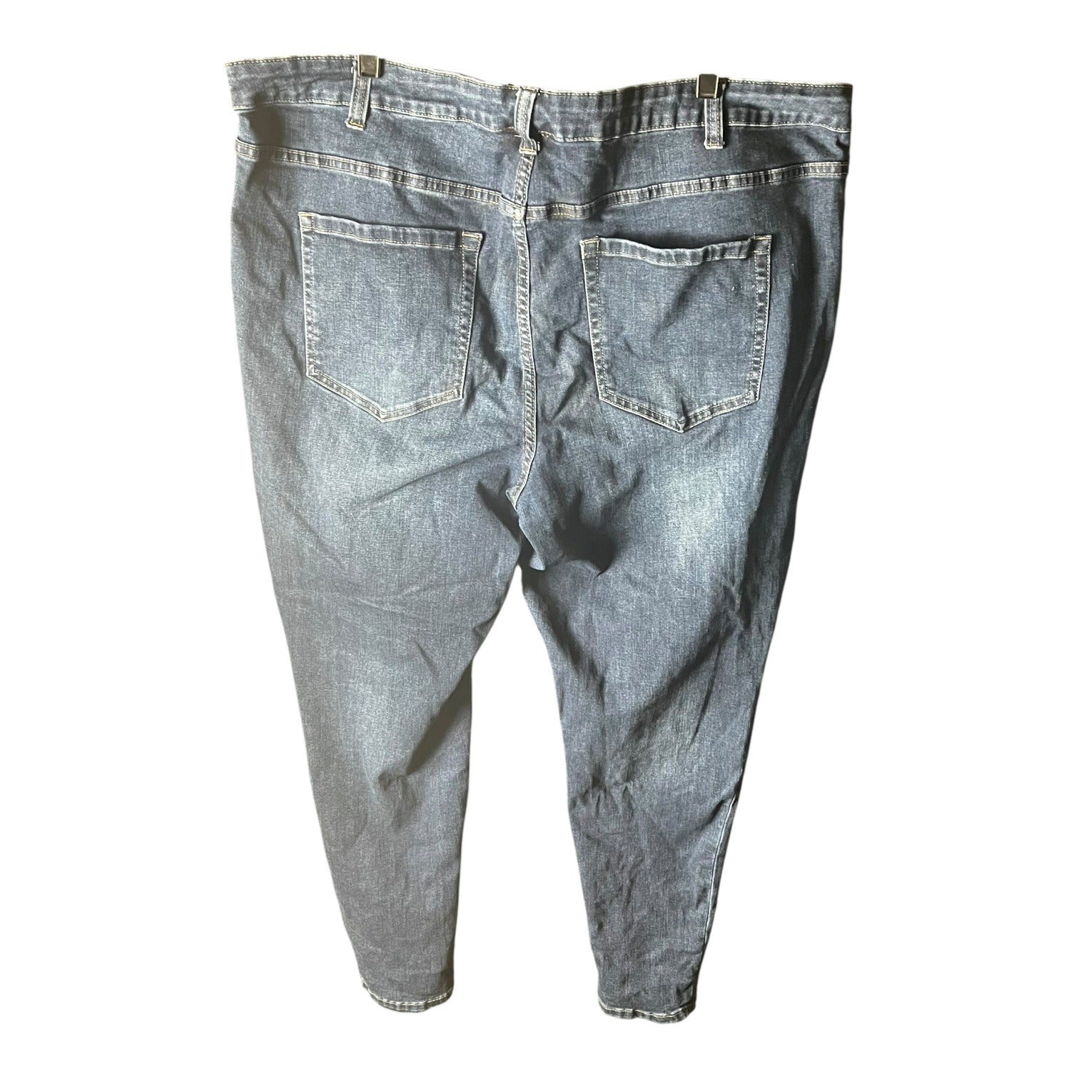 Venezia By Lane Bryant Denim Distressed Patchwork Jeans Womens Size 24 Blue