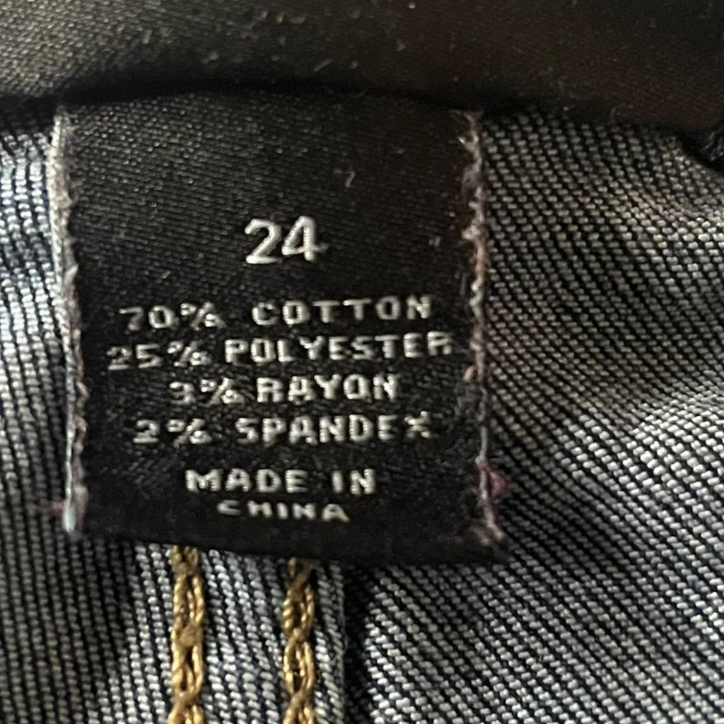 Venezia By Lane Bryant Denim Distressed Patchwork Jeans Womens Size 24 Blue