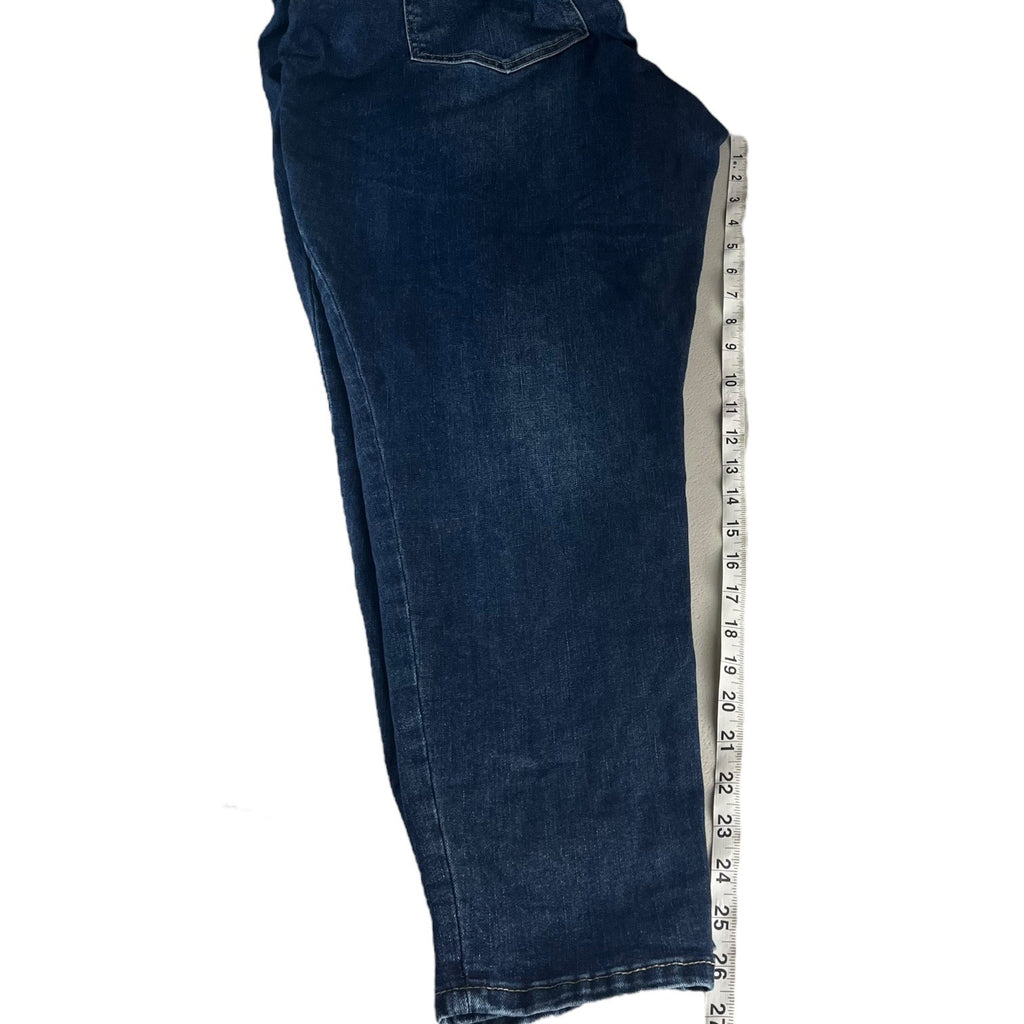 Venezia By Lane Bryant Denim Distressed Patchwork Jeans Womens Size 24 Blue