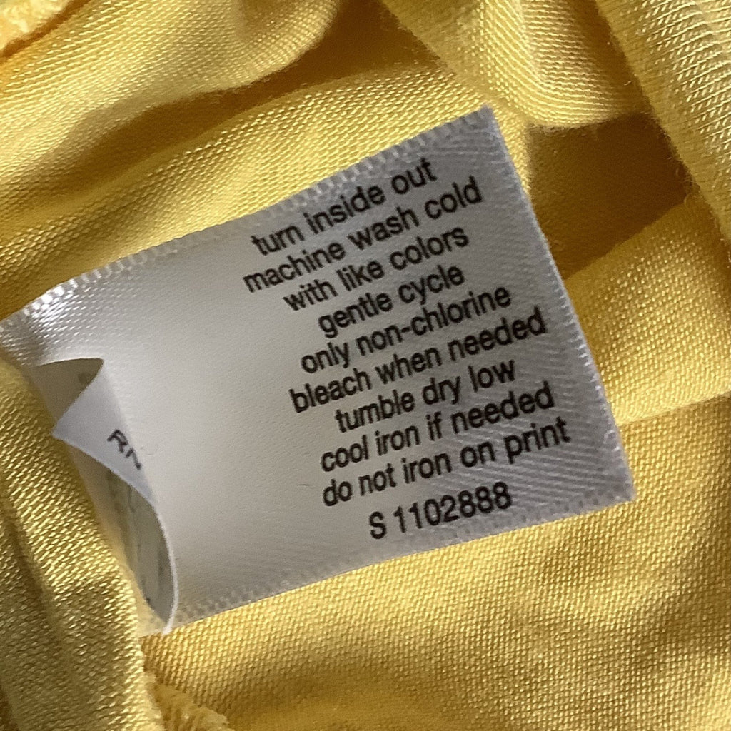 Lane Bryant Womens Plus Size 26/28 Yellow Graphic Tee "Be Happy Be Bright Be You"