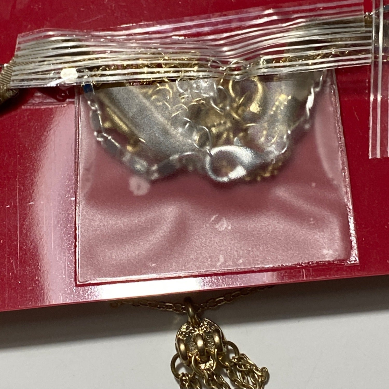 Arizona Jean Co 3 Pc Anklet Set Gold Tone & Rhinestone Multilayer Chains & Charm