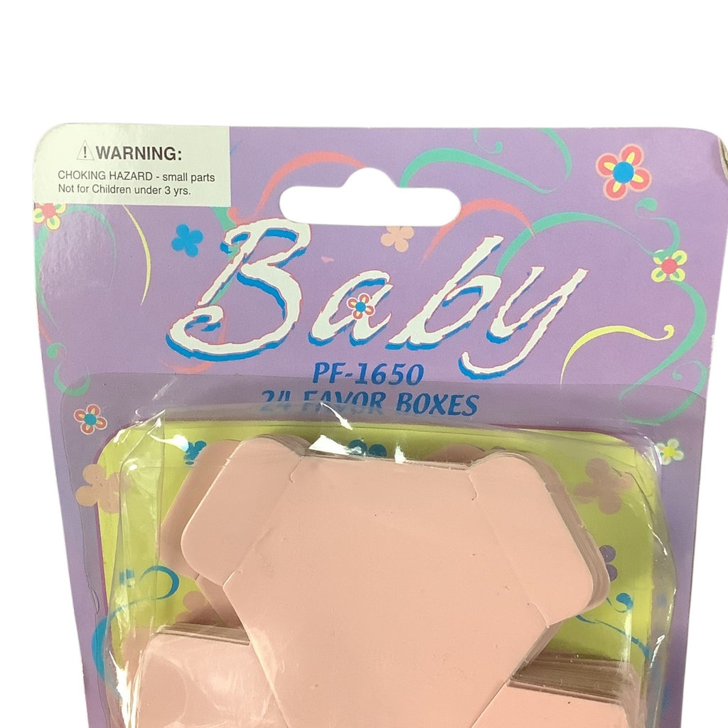 2 Packs Baby Party Favor Boxes PF-1650 MTC 24-Count Pink Flat Fold Design