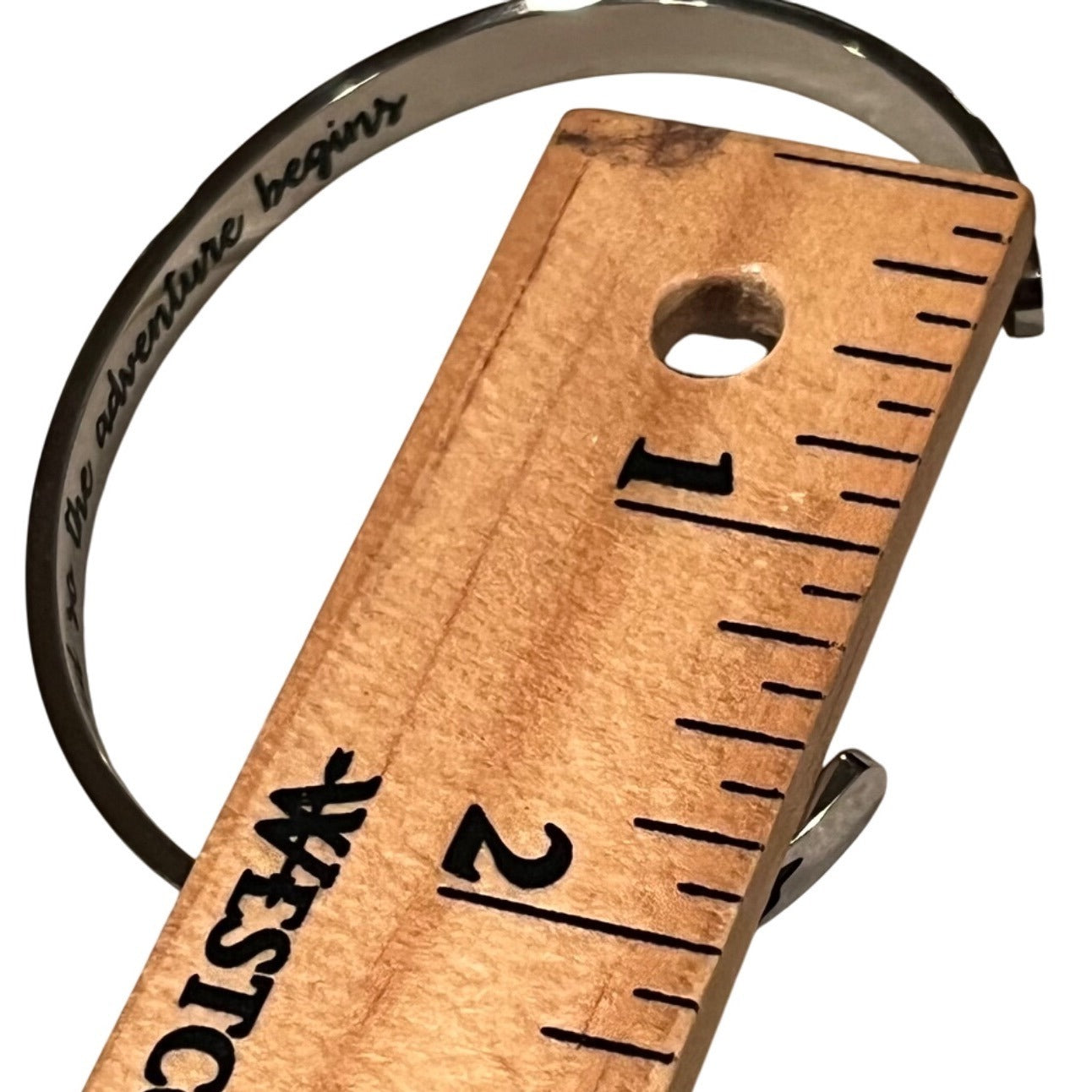 Graduation Bracelet Class Of 2019 Bangle "And So The Adventure Begins" Adjustable Cuff