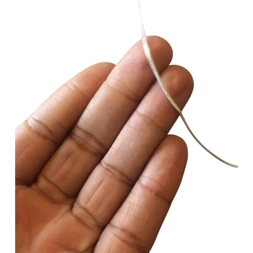 925 Sterling Silver Snake Chain Necklace 24" Unisex Jewelry Accessory Sliver Tone