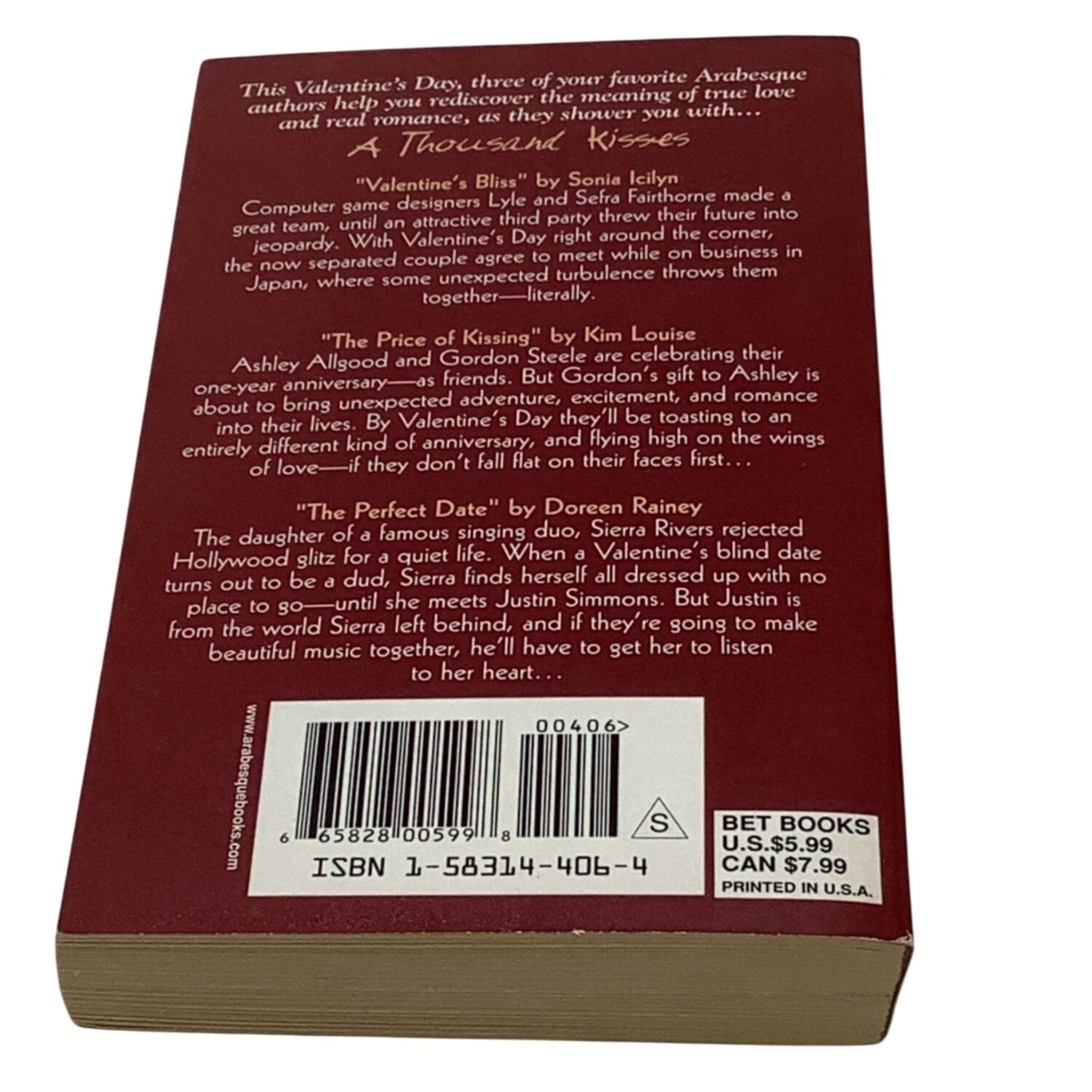 A Thousand Kisses By Sonia Icilyn Kim Louise Doreen Rainey Romance Novel