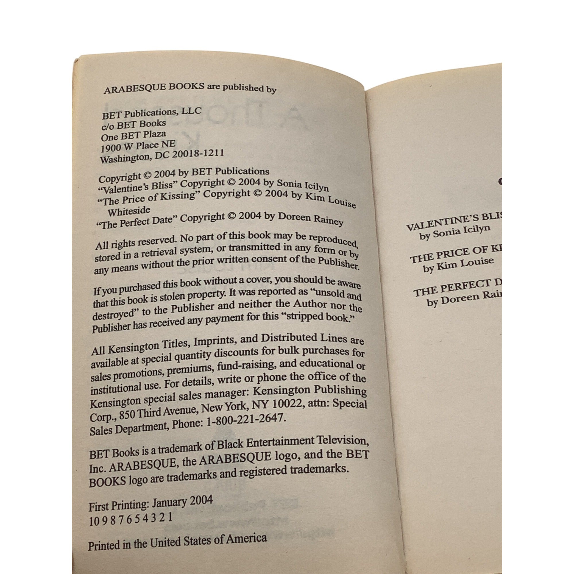 A Thousand Kisses By Sonia Icilyn Kim Louise Doreen Rainey Romance Novel