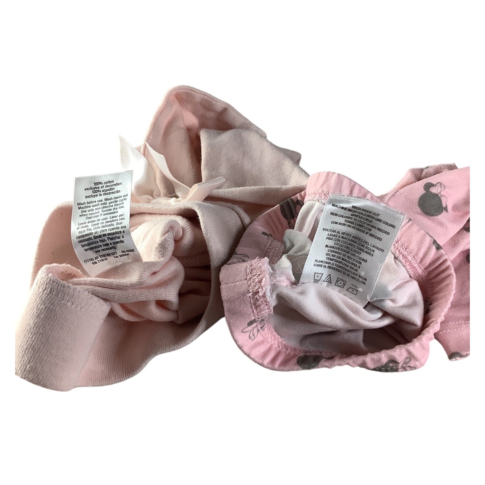 Baby Girl 2 Pc  Leggings 3-6M Pink & Minnie Mouse Print Cotton Blend