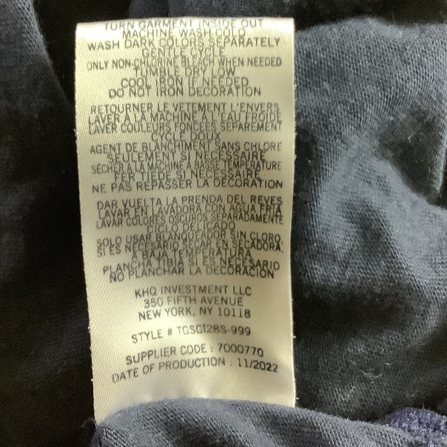 Tommy Hilfiger Girls Navy Tank Top With Ruffled Hem Size 8-10 Rainbow Print