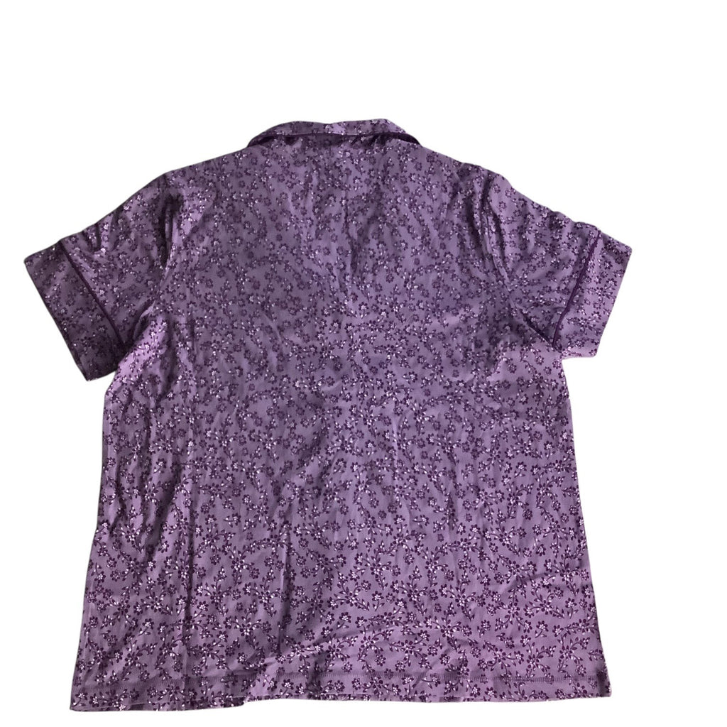 Charter Club Women's Notch Collar & Cropped Pajama Pants Set Floral Size M