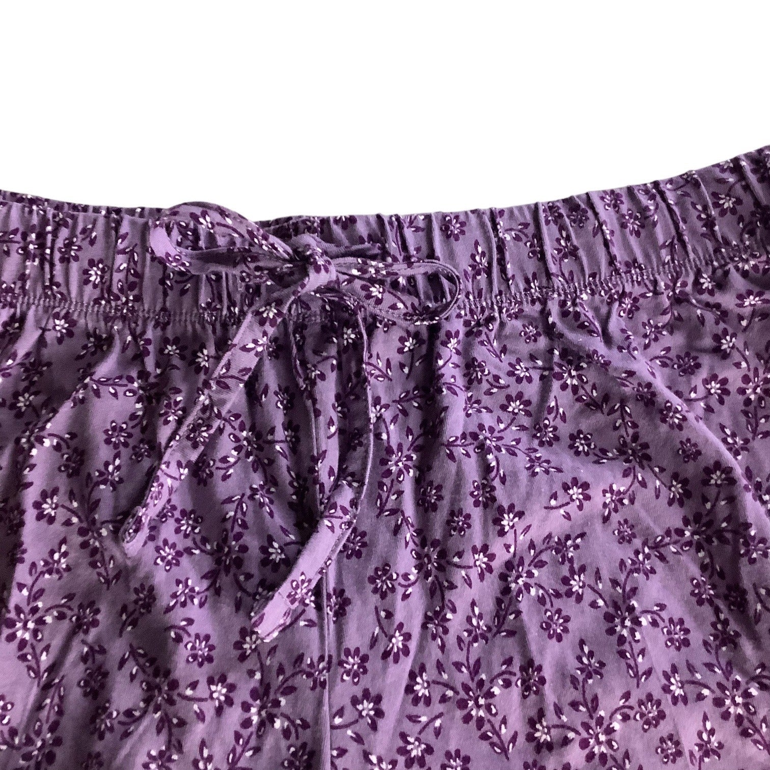 Charter Club Women's Notch Collar & Cropped Pajama Pants Set Floral Size M