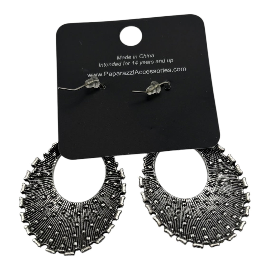 Paparazzi Jewelry Fierce Flash White Earrings Drop Rhinestones For Women
