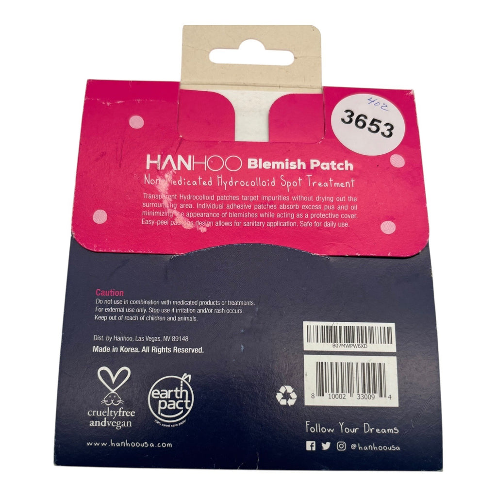 Hanhoo Blemish Patch Non-Medicated Hydrocolloid Spot Treatment 72 Patches