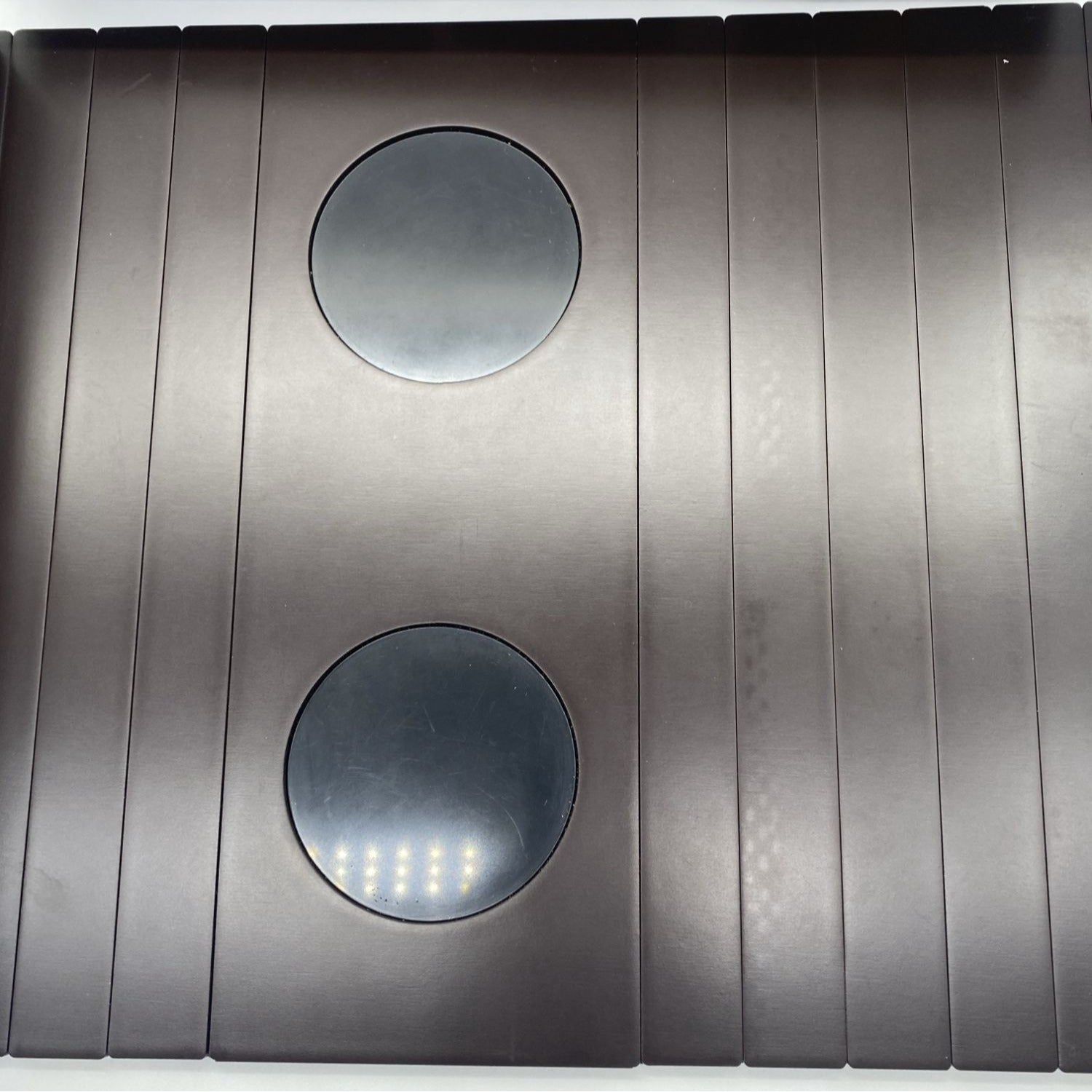 Meistar Sofa Couch Arm Tray Table With Cup Holder & Storage Pockets Dark Brown