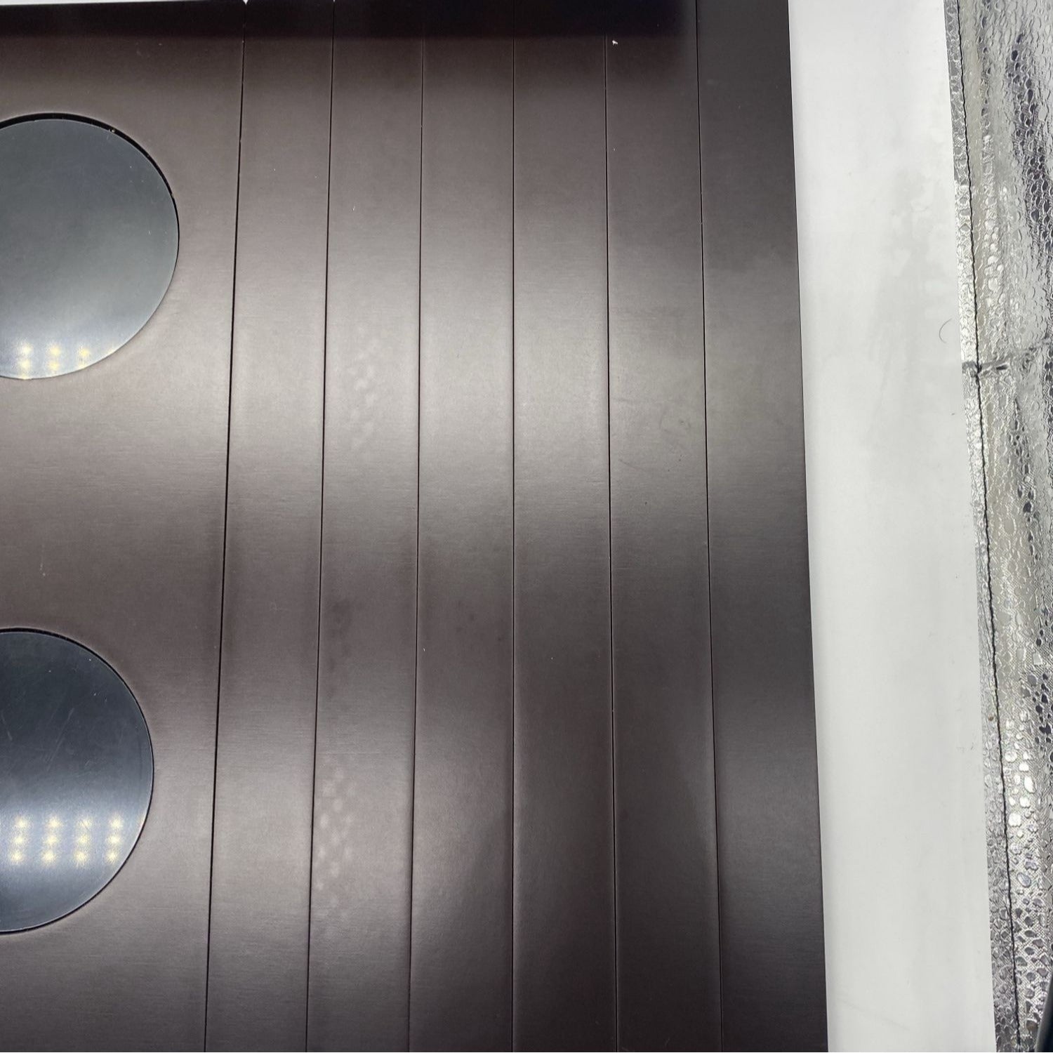 Meistar Sofa Couch Arm Tray Table With Cup Holder & Storage Pockets Dark Brown