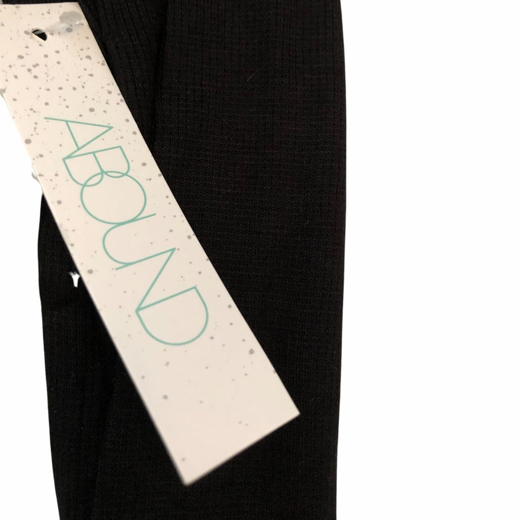 Abound Women’s Black Long Sleeve Ribbed Shirt Medium Tops Viscose Blend