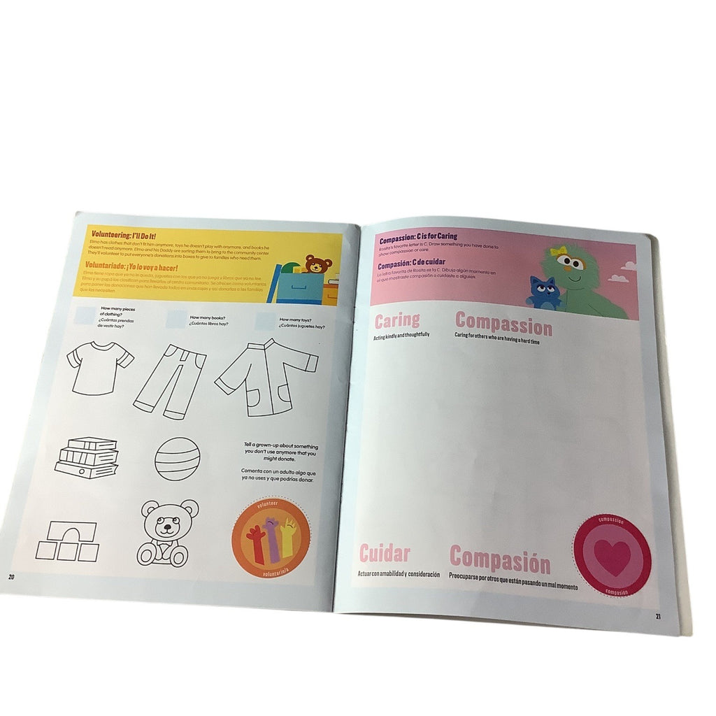 Sesame Street Little Neighbors Activity Book Bilingual Kids Collaboration PSEG