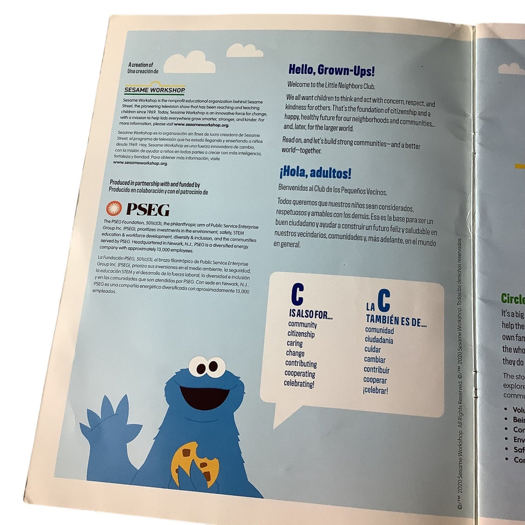 Sesame Street Little Neighbors Activity Book Bilingual Kids Collaboration PSEG