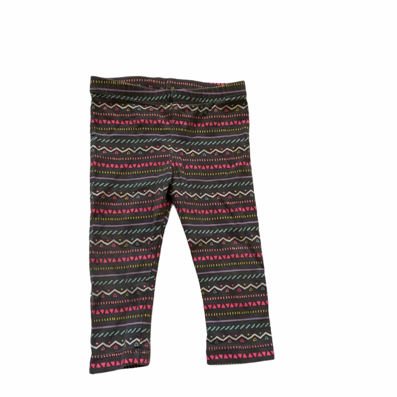 Circo Baby Girls 12M Aztec Print Leggings Gray Pink Cotton Blend Elastic Waist
