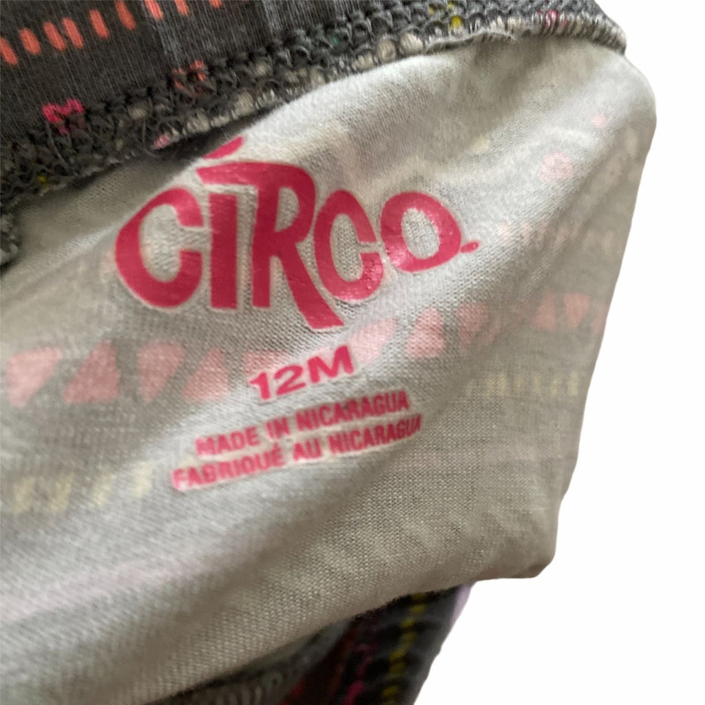 Circo Baby Girls 12M Aztec Print Leggings Gray Pink Cotton Blend Elastic Waist