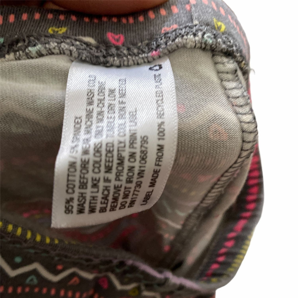 Circo Baby Girls 12M Aztec Print Leggings Gray Pink Cotton Blend Elastic Waist