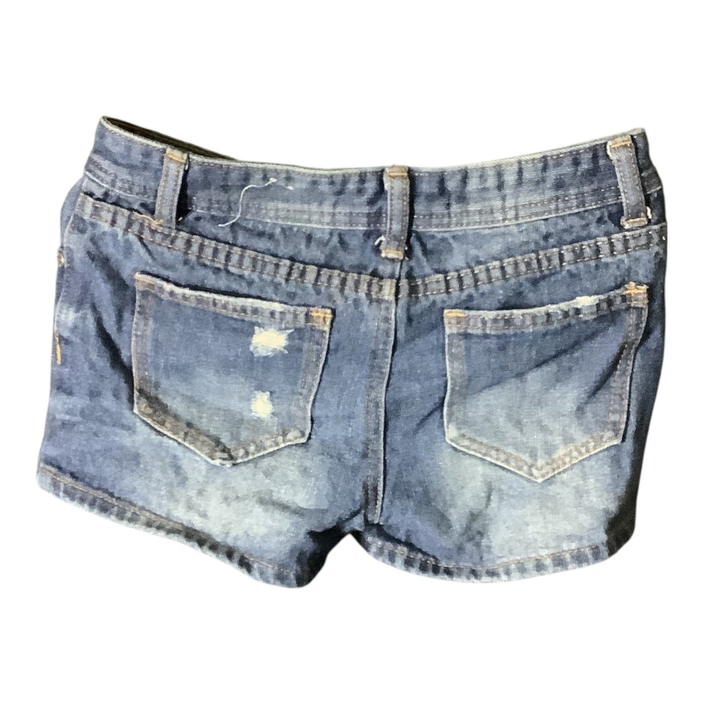 Aviva Girls Daisy Dukes Style Jean Shorts Distressed Denim Blue Size 14