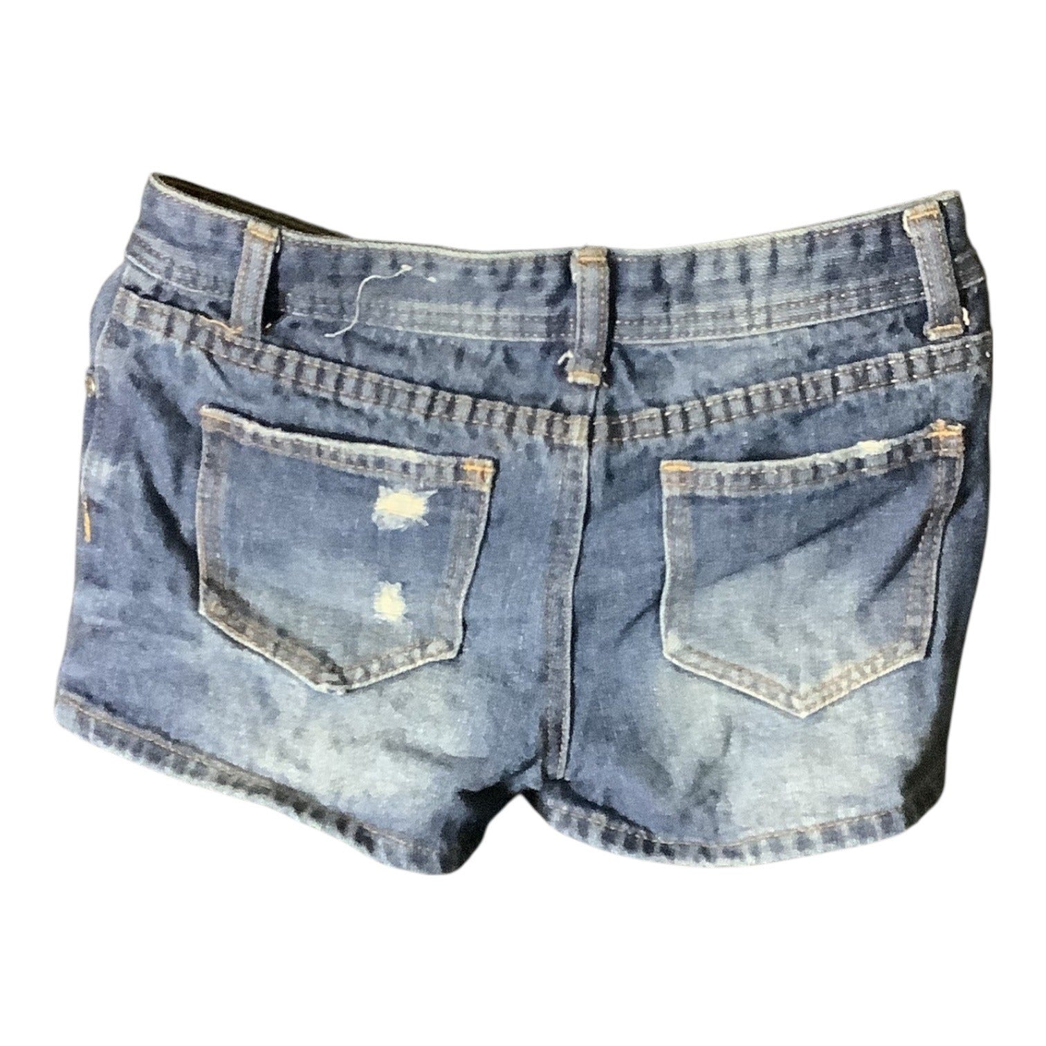 Aviva Girls Daisy Dukes Style Jean Shorts Distressed Denim Blue Size 14