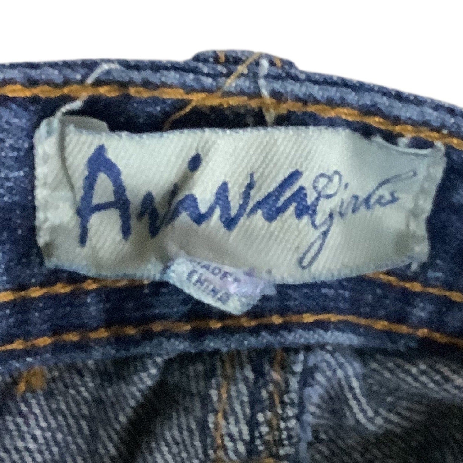 Aviva Girls Daisy Dukes Style Jean Shorts Distressed Denim Blue Size 14