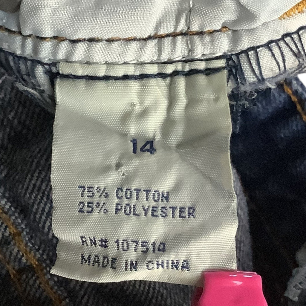 Aviva Girls Daisy Dukes Style Jean Shorts Distressed Denim Blue Size 14