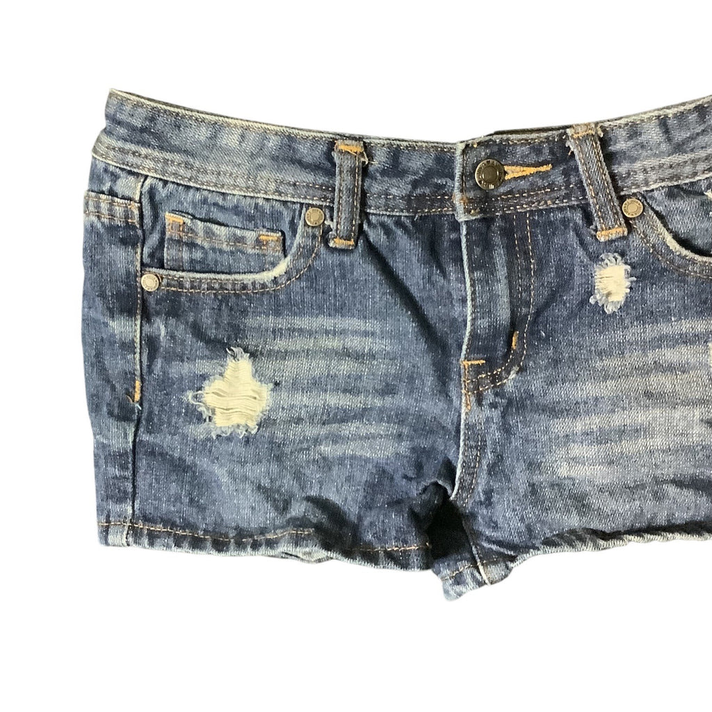 Aviva Girls Daisy Dukes Style Jean Shorts Distressed Denim Blue Size 14