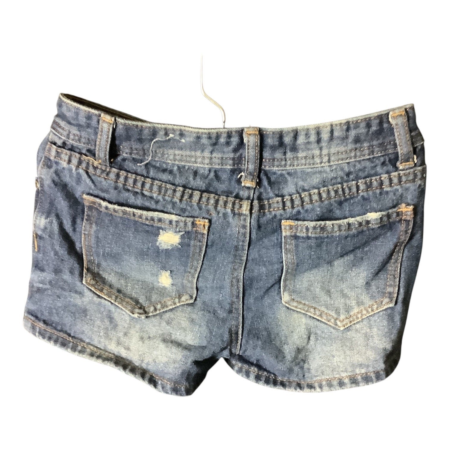 Aviva Girls Daisy Dukes Style Jean Shorts Distressed Denim Blue Size 14