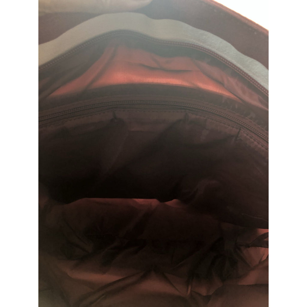 PortoVino Beach Wine Tote Red White Stripe Bag W/ Hidden Insulated Compartment