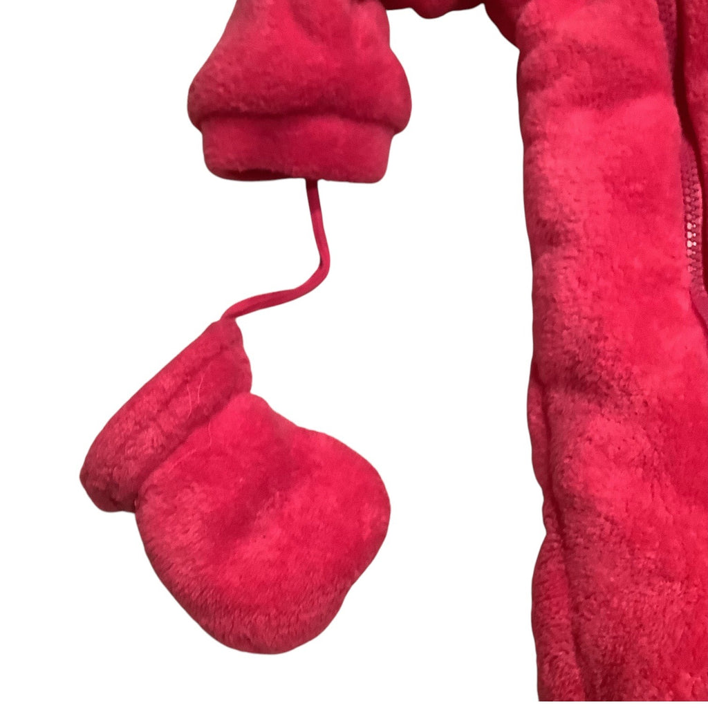 Take Me Home By C.I Baby Girls Pink Hooded Snowsuit With Mittens Size 3/6M Bear Design